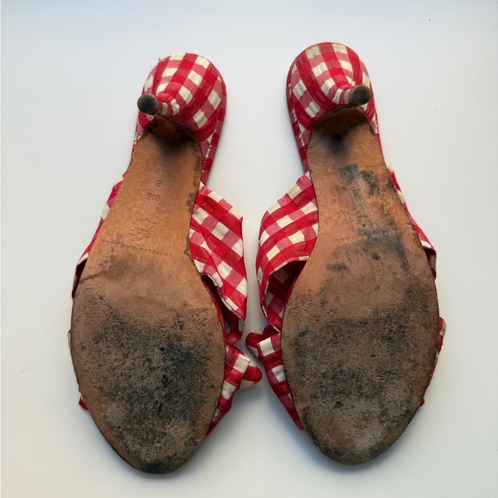 Loeffler Randall Red Gingham Women's Shoes size 9.5 - Picture 7 of 9